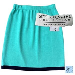 St. John Collection Banded Knit Skirt Sz 10